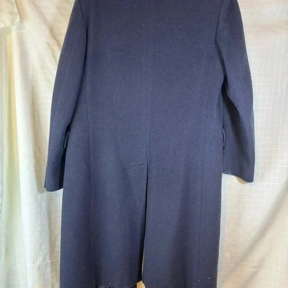 Men’s Di Benedetto Navy  long cashmere Blend coat  Size Small Made In Italy